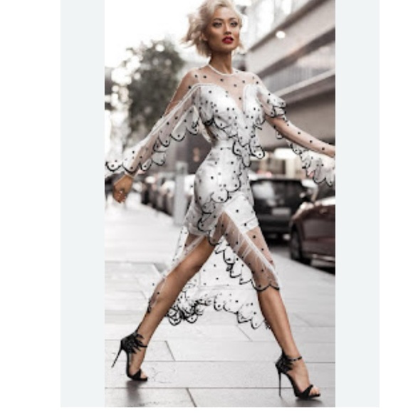 “RARE”NWT Alice McCall SEÑORITA Sheer Free people tailored overlay dress SZ 6 US - Picture 10 of 11